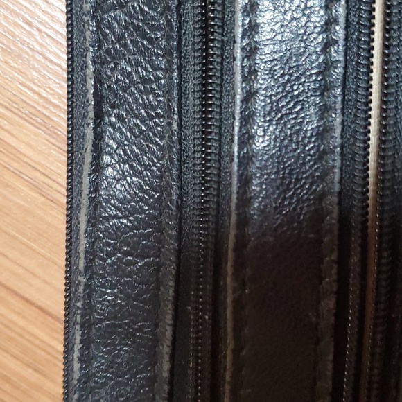 Vintage leather school florence zippered pouch - Picture 5 of 8